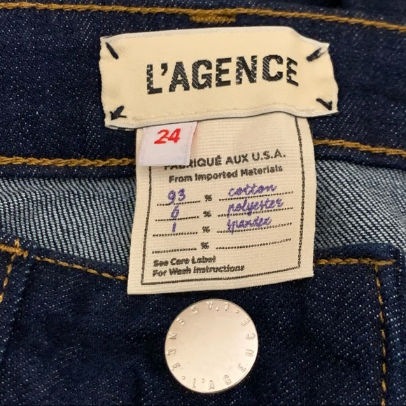L’AGENCE High Rise Piper Button Skinny Jeans, Size 24, NWT - Picture 9 of 13